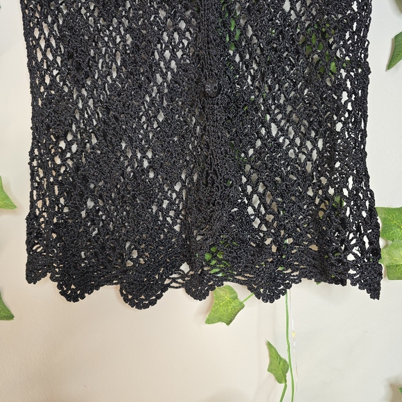 Black Crochet Women Top - Picture 5 of 10